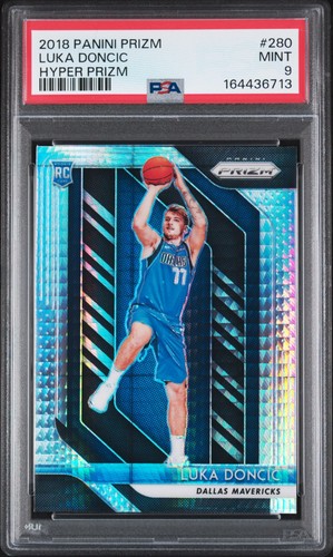 LUKA DONCIC 2018 PRIZM HYPER ROOKIE RC #280 PSA 9 MINT! LAKERS HOT! #164436713