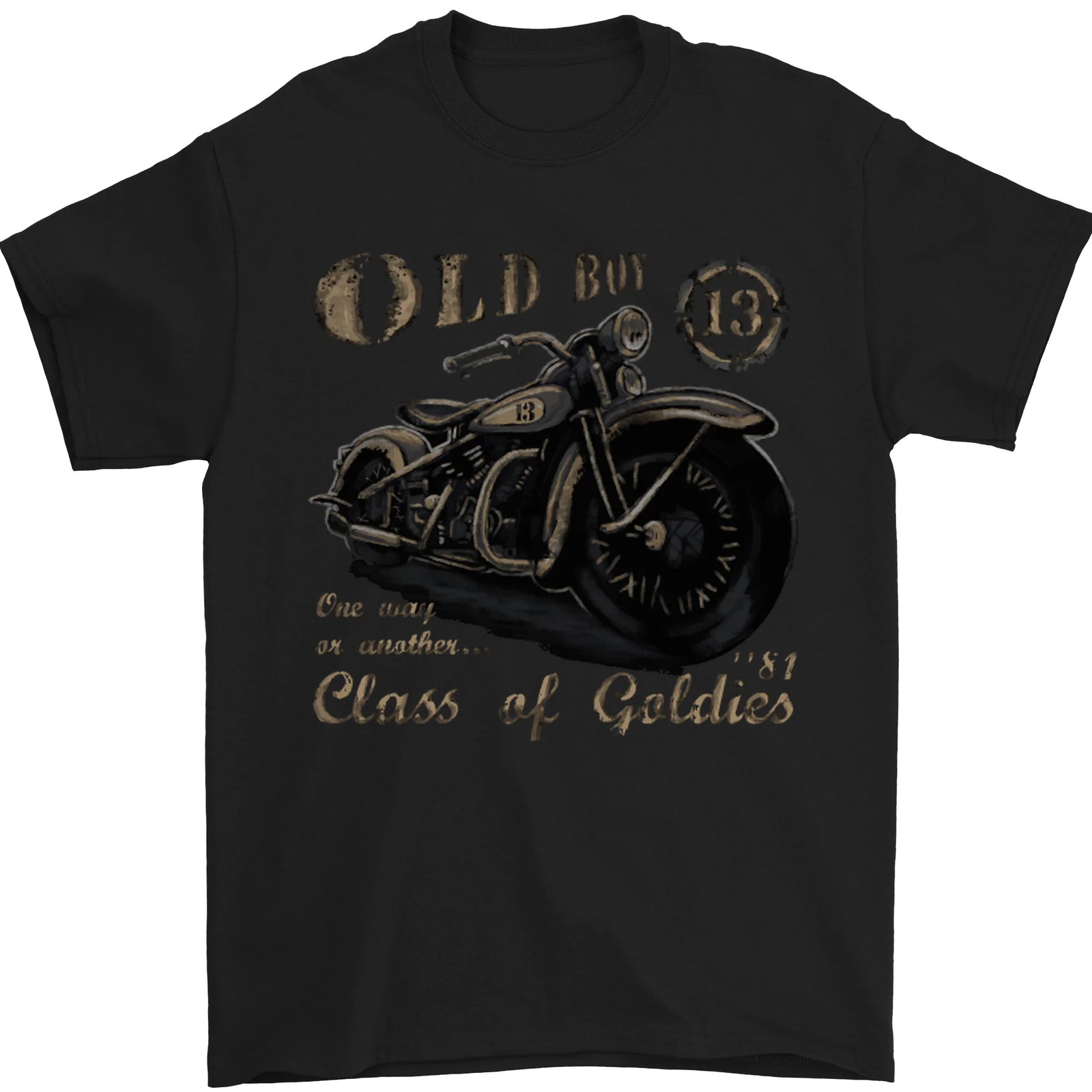 Old Boy 13 Motorcycle Motorbike Biker Mens T-Shirt 100% Cotton