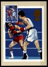 100J. Box-Verband. Maximumkarte. Gro&szlig;britannien 1980