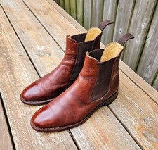 Charles Tyrwhitt X Loake Chelsea Boots Brown Size 8.5 D US Made In England