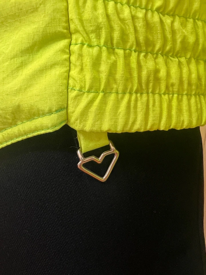 Vtg Obermeyer Finale 1-Piece Zip-Front Women's Neon Yellow Snow/Ski Suit Size 8 - Image 3 of 4