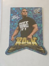 2001 WWF THE ROCK Vending STICKER prism die-cut Dwayne Johnson
