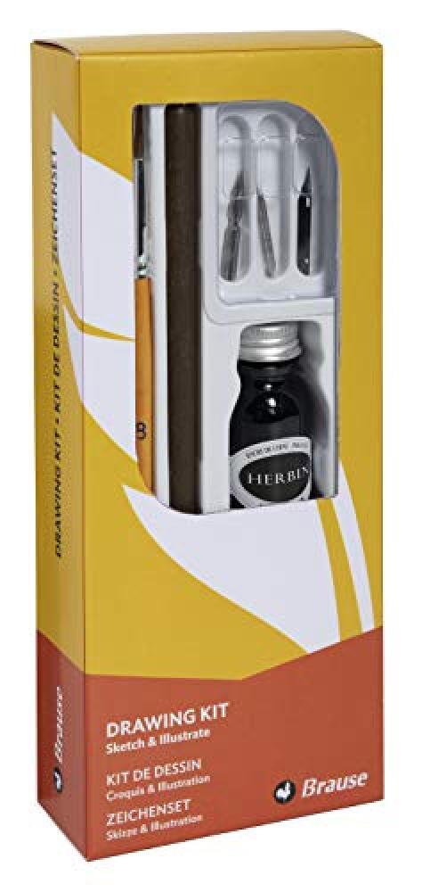 (TG. 19 x 9.5 x 3 cm) Brause 145B Kit per Disegno, 19 x 9.5 x 3 cm - NUOVO