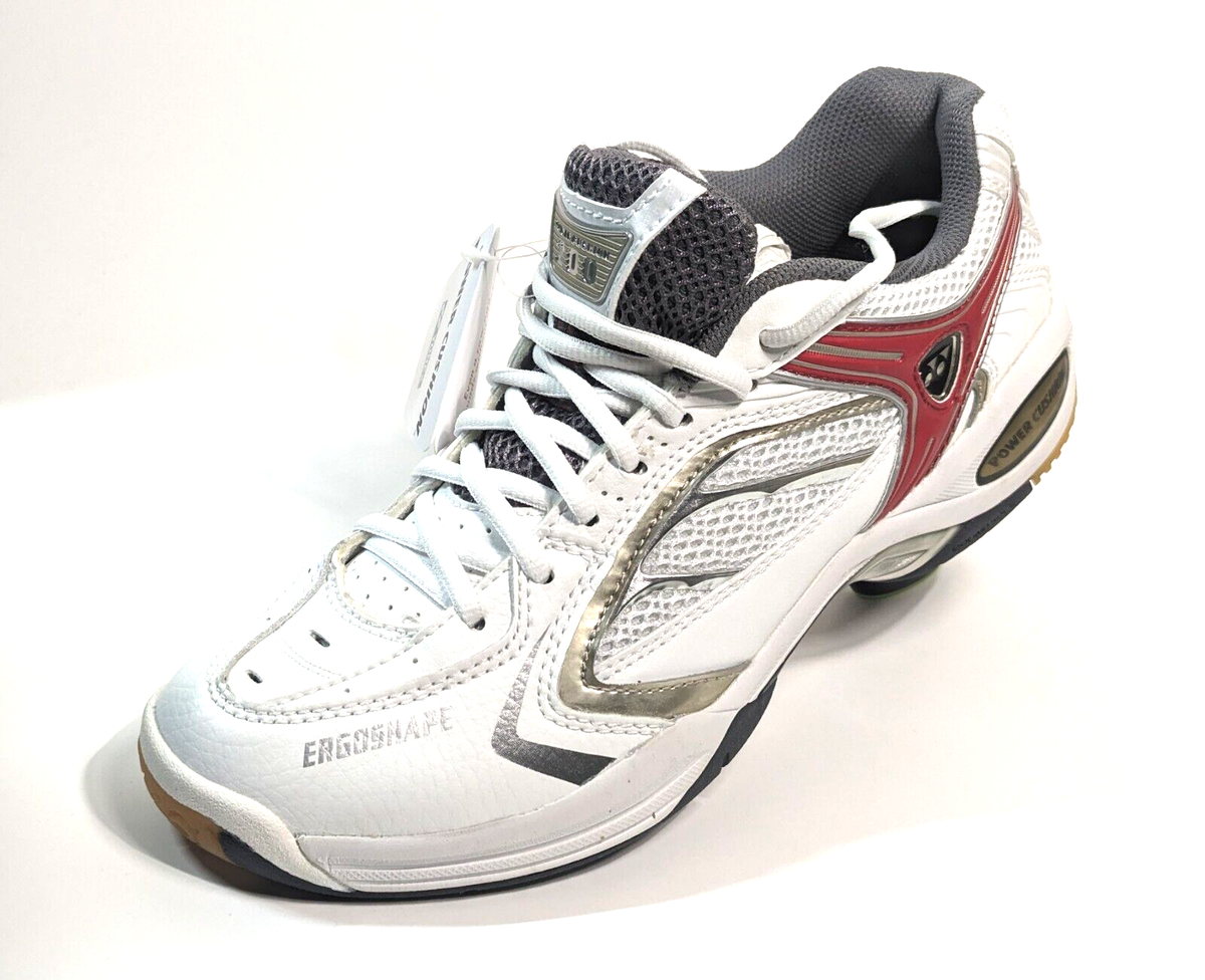 Yonex SHB-200EX White/Red/Gold Power Cushion Badminton Shoes US