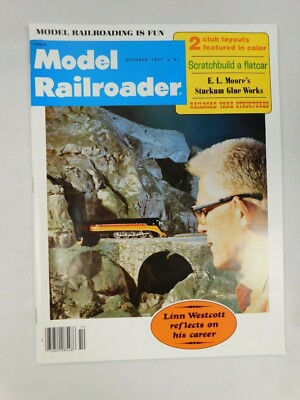 #ad #ad Model Railroader Trains Pacific Railway Tenshodo Roco OCT 1977 Vintage Magazine $5.22