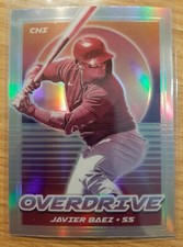 2021 PANINI CHRONICLES OVERDRIVE HOLO JAVIER BAEZ #1 CHICAGO CUBS
