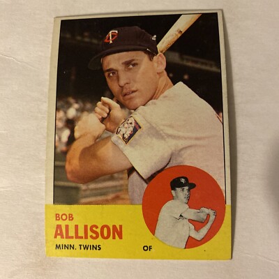 1963 Topps Baseball Bob Allison Minnesota Twins Card #75