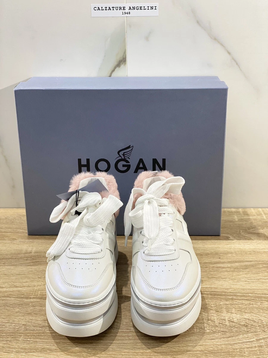 Hogan H449 Zapatillas Mujer Maxy Cu a Luz Extra Blanco Piel 38.5
