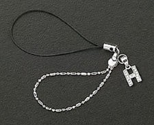 Letter H Crystals Cell Phone Charm For Mobile Phone New