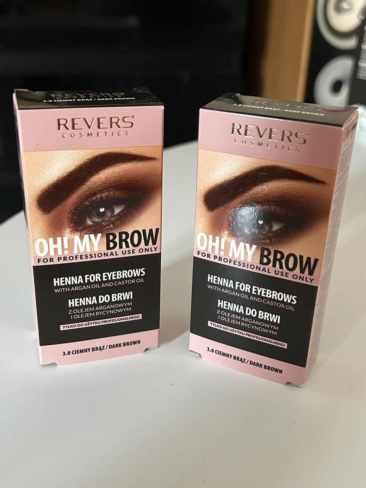 Revers Cosmetics Pro Colours Dark Brown Henna Eyebrow Kit - Image 2