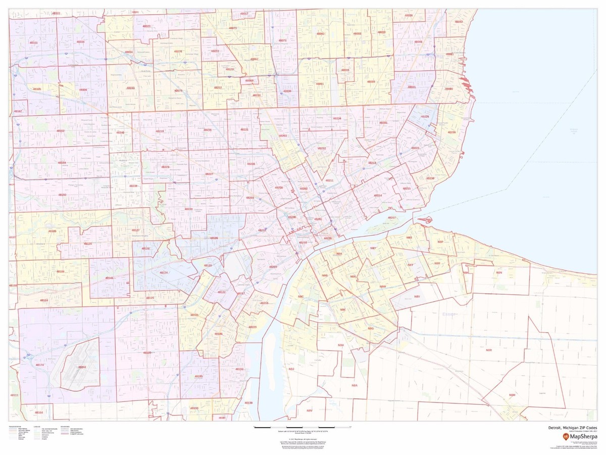 Michigan Map Image Zip Code Map