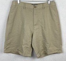 CHAPS Golf Mens Dress Shorts Khaki Tan Size 36 Measure 36" x 9" Rayon Poly