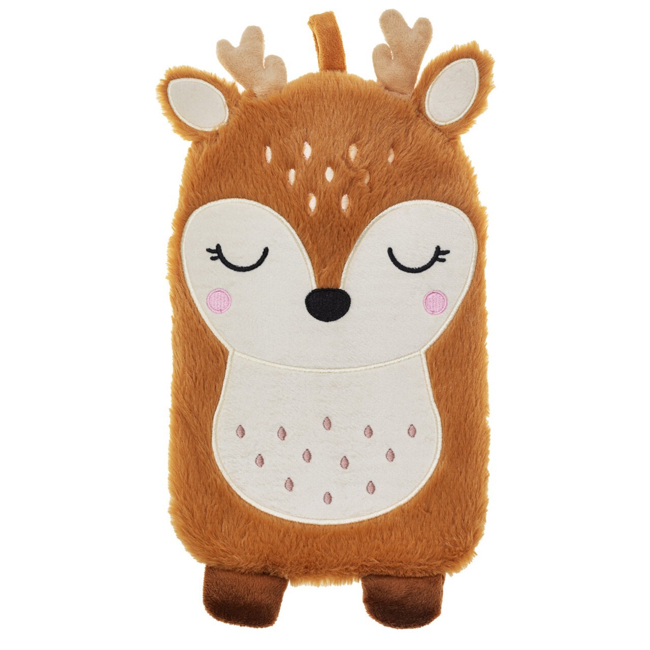 Sass & Belle Dottie Deer 1L Novelty Faux Fur Cover Hot Water Bottle