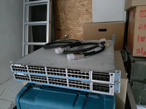 2x Cisco C9300-48UXM with 8xSFP+ expansion, dual PSU and Stacking cable
