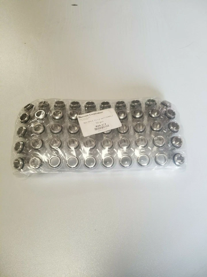 MENCOM M20-1/2 M20 MALE THREAD to 0.5-NPT FEMALE THREAD ADAPTER (Set of 50) - Image 2 of 4