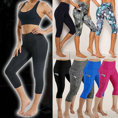 Women 3/4 Capri Yoga Pants Anti 