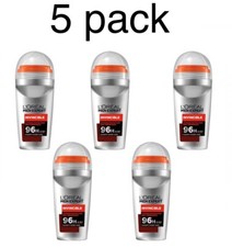 5 x Desodorante en rollo LOREAL MEN EXPERT INVENCIBLE 1,7 fl. oz/50 ml