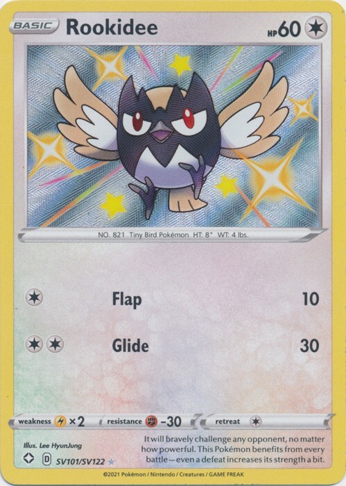 Rookidee SV101/SV122 Shiny Holo Rare Shining Fates