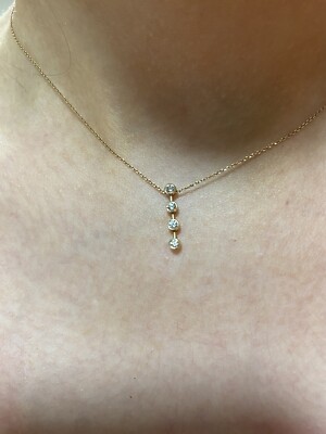 Sarah And Sebastian Diamond Quad Necklace, Yellow Gold (10ct