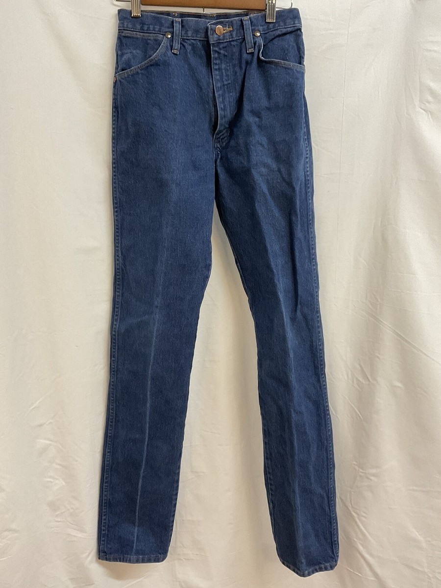 Vintage Classic Wrangler Women Blue Denim Jeans Size 26x38 High Waist Mom  Jean