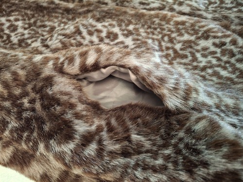 Vintage Guess Damen große Kunst Leopardenfell Animal Print schwarz Wendeweste - Bild 11 von 17