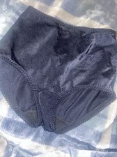 VINTAGE BLACK PANTIES GIRDLE SHAPER NYLON SPANDEX SIZE SMALL