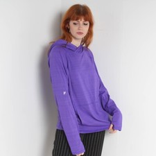 Fila Sport Womens Gym Sweater Hoodie - Purple - Size Large L c40 