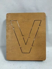 Letter V 4" Accu-Cut Accucut Ellison Educational Wooden Dies 5x6 Arts & Crafts