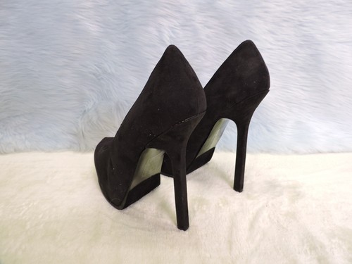 Shoedazzle black suede platforms. Size Womens 7.5 Mens 6 - Picture 6 of 13