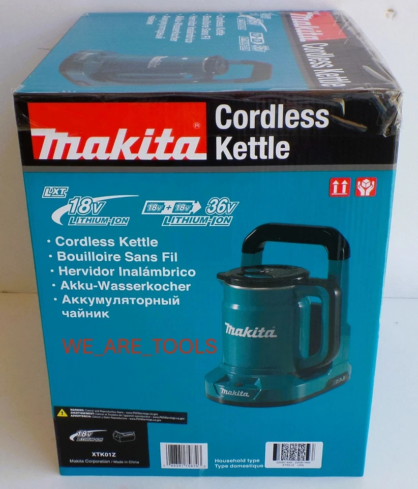 NEW IN BOX Makita XTK01Z 36V (18V X2) LXT Cordless Kettle, Hot Water Tool Only - Image 3 of 4