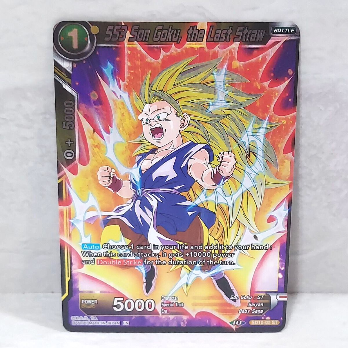 SS3 Son Goku, the Last Straw SD10-02 ST Foil Dragon Ball Super TCG