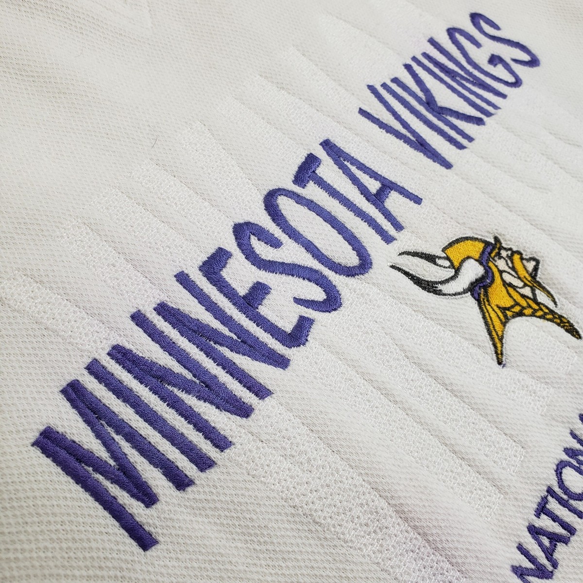 Vintage 90s Logo Athletic Minnesota Vikings Sweatshirt Embroidered