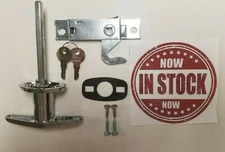 CHROME TRUNK / RUMBLE SEAT DECK TRUNK LID T-HANDLE STREET HOT ROD W/ LATCH