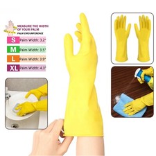 72 Pairs Yellow Cleaning Dish Gloves Professional Rubber Latex Gloves Wholesale
