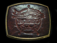 TE01141 VINTAGE 1970s CASE EXCAVATOR RODEO CHAMPION BELT BUCKLE