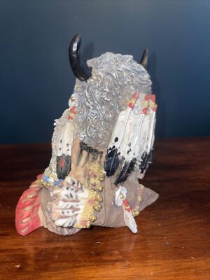 Native American Headdress Porcelain Figure Neil J Rose Style