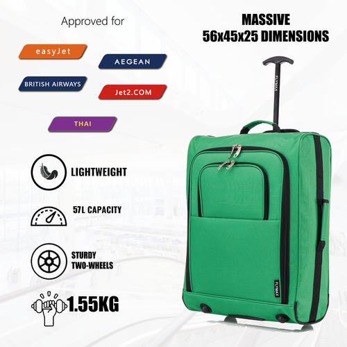 Flymax Easyjet 56x45x25 cm borsa a mano bagaglio a mano borsa da volo valigia Jet 2 BA - Foto 27 di 33