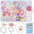 Jwxstore Kids Diy Bead Jewelry Making Kit, Beads for Girls Toys Bead Art and Cra