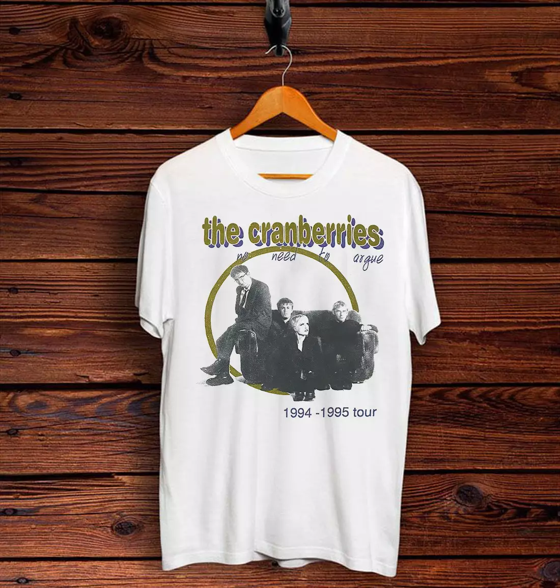 Vintage The Cranberries Tour No Need To Argue White Unisex S-4XL T