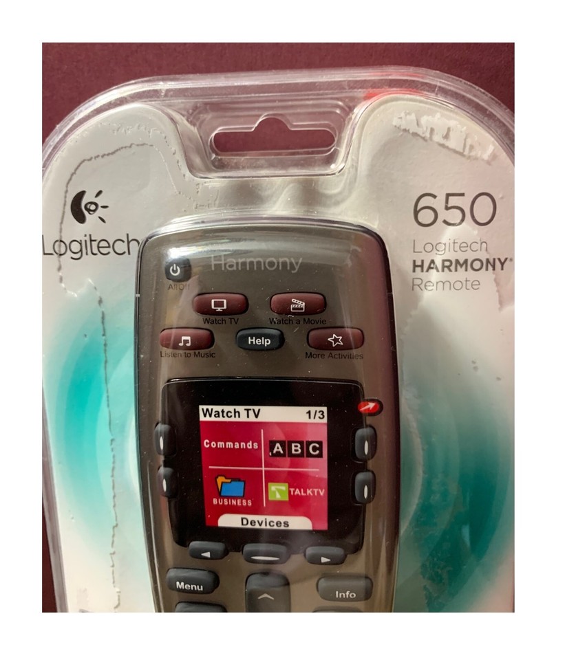 NEW LOGITECH HARMONY 650 UNIVERSAL COLOR SCREEN REMOTE 915-000173 | eBay