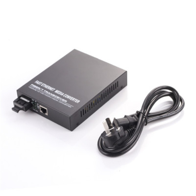 Fast Ethernet Fiber Media Converter 100Mbps RJ45 to 100M Single-Mode Dual SC