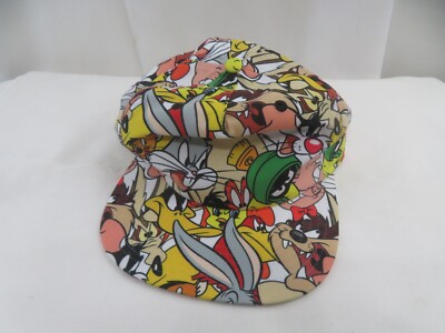 Looney Tunes Hat All Over Print Original Snapback Flat Bill Ca