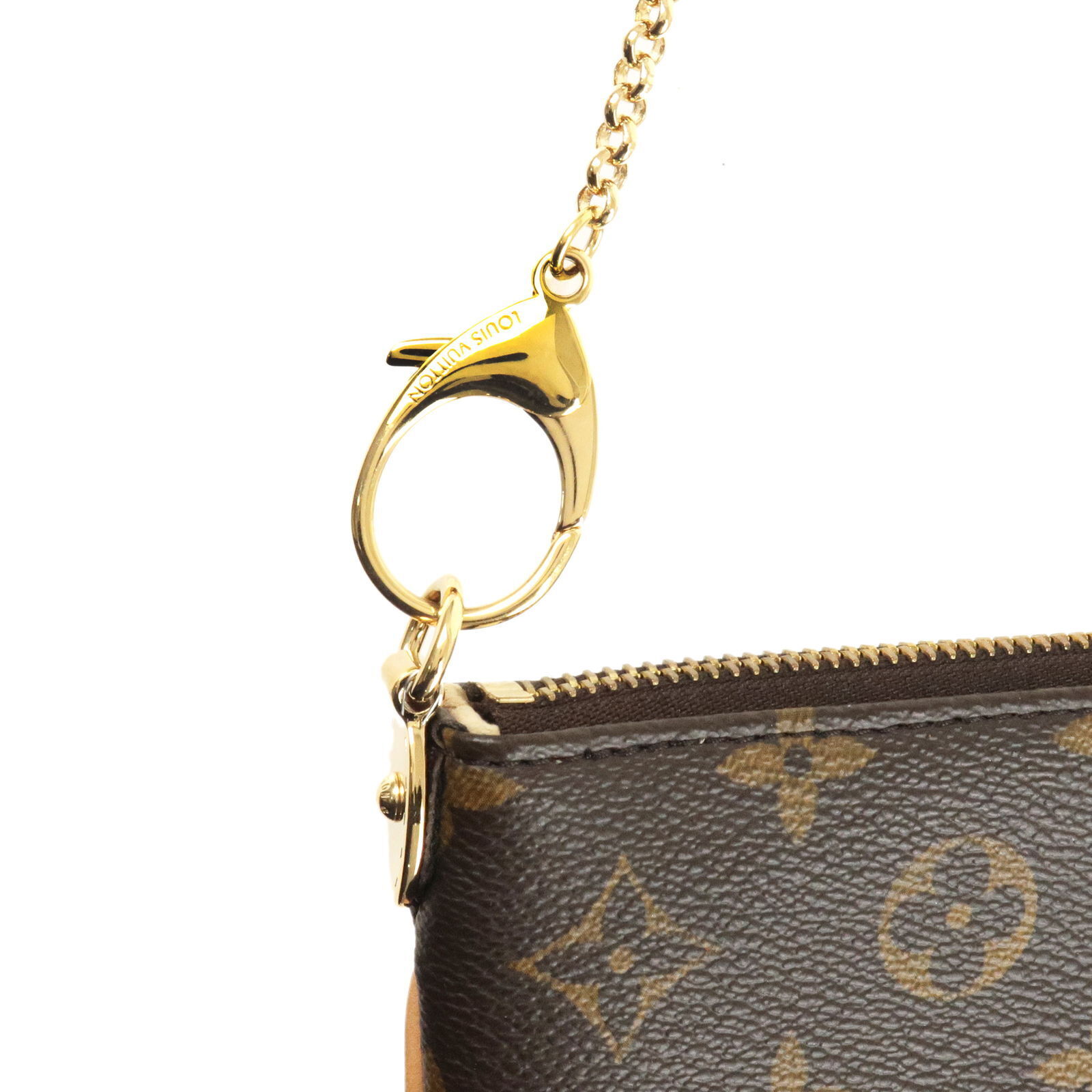 Auth Louis Vuitton Monogram Pochette Milla MM Hand Bag M60094 Used
