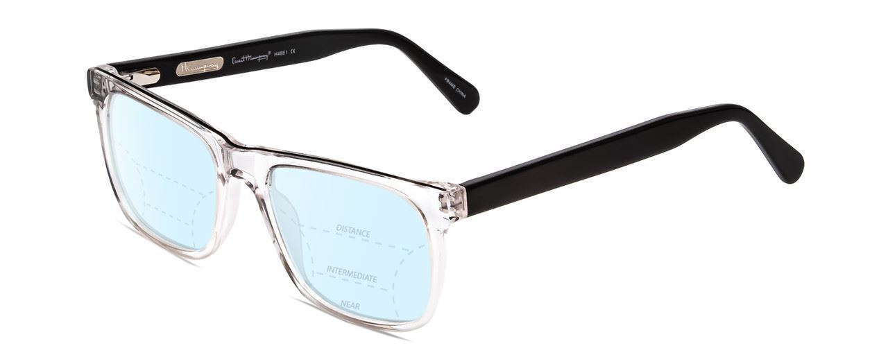 Ernest Hemingway H4861 Cateye Blue Light Blocking Glasses Clear Crystal 55mm Multi-Focus