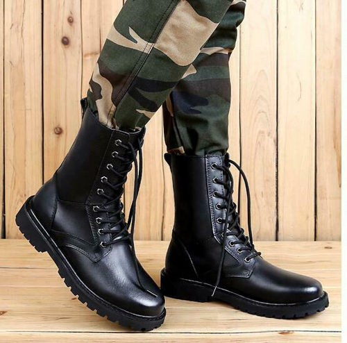 Winter Mens Military Boots Lace up 
