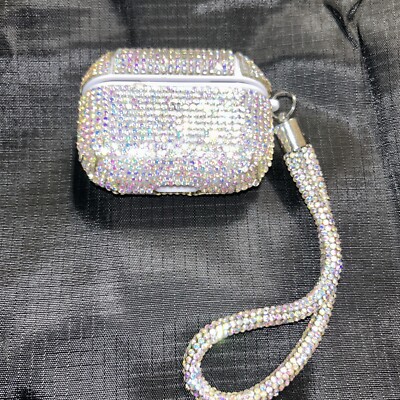 Custodia Bling Con Diamanti Per AirPods 1/2 Gen – Antiurto, Con Portachiavi, Regalo Perfetto - 2