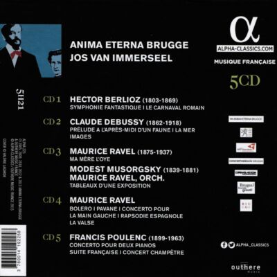 ANIMA ETERNA BRUGGE / JOS VAN IMMERSEEL BERLIOZ, DEBUSSY ANIMA ETERNA BRUGGE / JOS VAN IMMERSEEL BERLIOZ, DEBUSSY