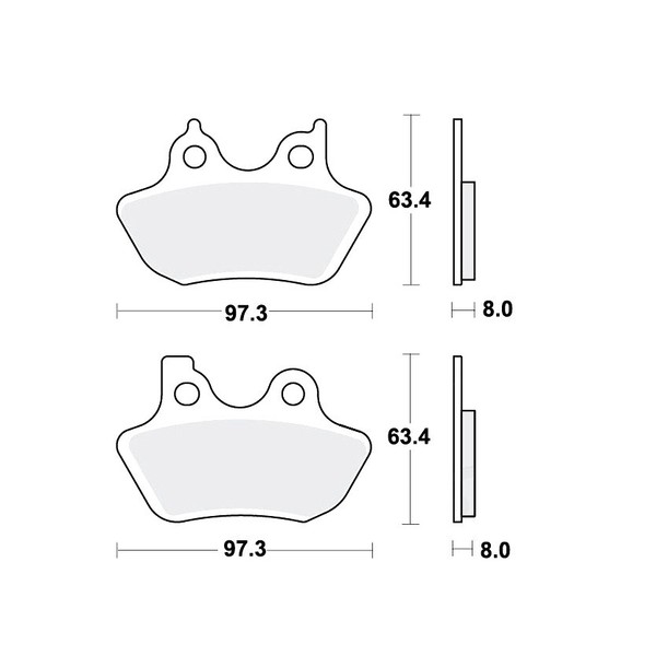 TRW SV BremsbeläGe Passend Vorn FüR Harley Davidson Fxdc 1584 Bj. 2007-2007-image