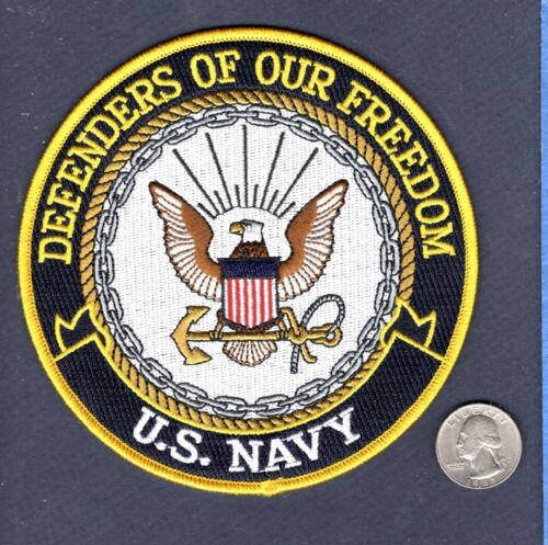 Defenders Of Our Freedom US NAVY Large 5" Squadron Ship Veteran Patch - 第 1/1 張圖片