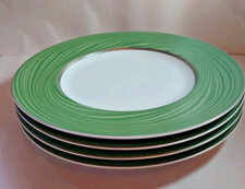 4 Large Bernardaud Green Wave Plates, Chargers 32cm